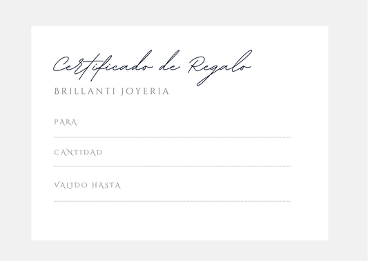 Certificado de Regalo